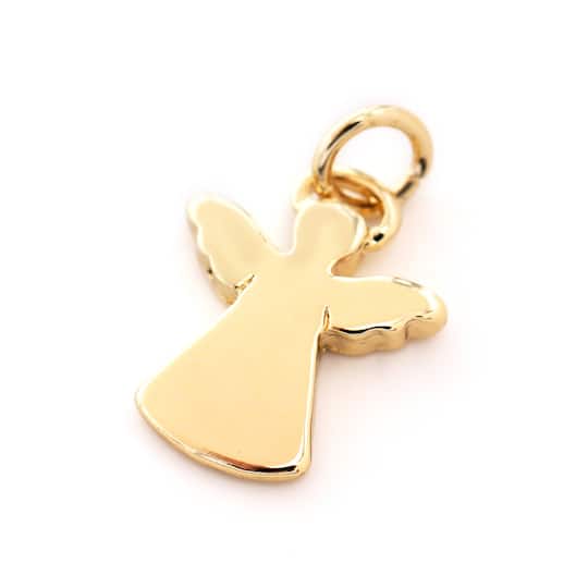 12 Pack: Charmalong™ 14K Gold Plated Angel Charm by Bead Landing™